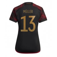 Dámy Fotbalový dres Německo Thomas Muller #13 MS 2022 Venkovní Krátký Rukáv